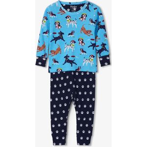 Hatley 2-delige Baby Pyjama Playful Pups Baltic Sea - 6-9M