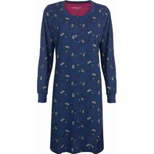 Tenderness Dames Nachthemd - Slaapkleed - Donker Blauw - Maat S
