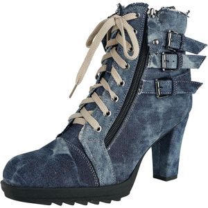 Rock Rebel by EMP Blauwe denim hoge hakken - Dames - EU37