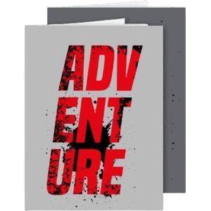Verhaak - Schrift - Adventure - Ruit - 10mm - A4 - 30x21 cm - Papier - Grijs - Rood  -Set - 2 Schriften - Back To School