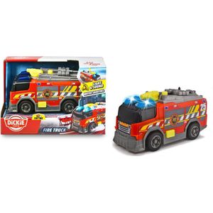 Dickie Toys Brandweerwagen - 15cm - Licht en Geluid - Speelgoedvoertuig