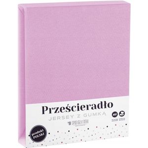 Jersey Hoeslaken 180x200 cm - Zacht Katoen, Lila