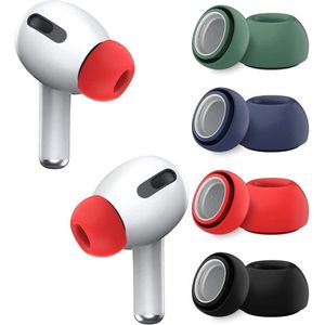 CSGoods - Oordopjes met ruisonderdrukking voor Airpods Pro - Set van 4 - Antislip zachte siliconen - Vervangende oordopjes - Passend in oplaadhoes - Diverse kleuren