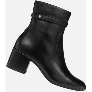 GEOX - Eleana - Enkellaarsjes - Zwart - Leer