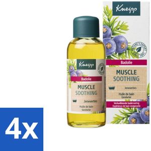 4 x Kneipp - Badolie - Muscle Soothing - Jeneverbes - Verkwikkend voor spieren - 100 ml - Badproducten - Spierverlichting - Aromatherapie - Ontspanning - Wellness