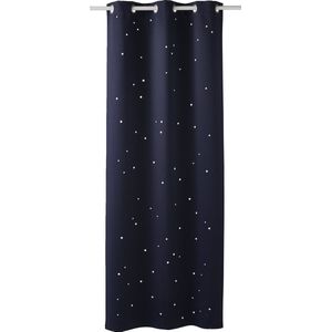 Vertbaudet - Verduisterend Gordijn - Marine - Geperforeerd - 100% Polyester - Met Oogjes