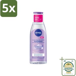 5 x NIVEA - Micellair Water - Gevoelige Huid - Anti-Restant - Verwijdert Waterbestendige Make-up - 200 ml - Grootverpakking - Gevoelige Huid - Micellair Water - Make-up Remover - Anti-residu - Reiniging