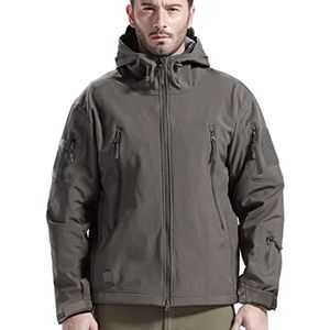 Heren Winter Waterproof Softshell Jacket met Fleece Voering en Capuchon