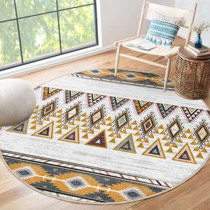 Abstract Gebied Rond Tapijt Grisj Beige Geometrisch Modern Vreemde Vormen Tapijt Antislip Tapijt Minimalistisch Tapijt Diamant Woonkamer Tapijt Luxe Tapijt