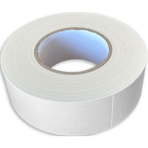 Kortpack - Extra Stevige Duct-tape 50mm breed x 50mtr lang, 70 Mesh - Wit - 1 rol - Met de Hand Scheurbaar - Gaffa Tape - Gaffer Plakband - (021.0085)