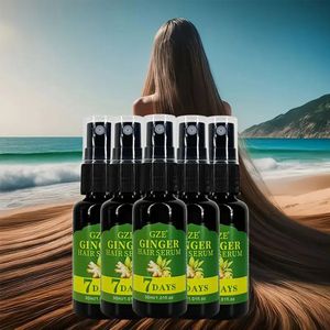 Gember Haarserum - GZE – 5 Stuks – 7-Daagse Intensieve Haarbehandeling – Hydraterend en Versterkend Serum tegen Haarbreuk, Haaruitval en Gespleten Haarpunten – Natuurlijke Haarverzorging voor Sterk, Glanzend en Gezond Haar