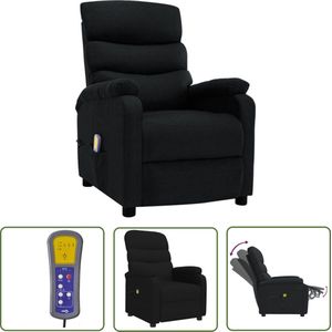 The Living Store Massagefauteuil Verstelbaar - Zwart - 75 x 91 x 101 cm - USB