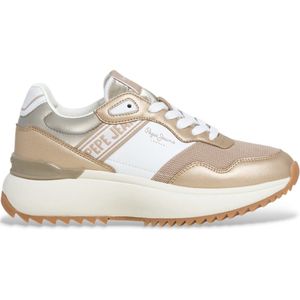 Pepe Jeans - PLS600021 Kimi - Sneakers - Beige - Leer - Casual