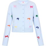 MYMO - Gebreid Vest - Blauw - Lichtblauw - Oranje - Pink