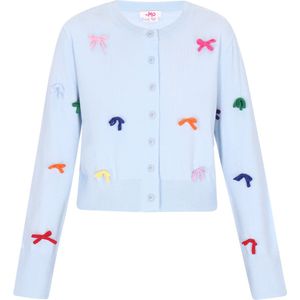 MYMO - Gebreid Vest - Blauw - Lichtblauw - Oranje - Pink