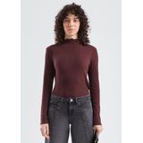 T-Shirt - Slim-fit - Lange Mouwen - Ajourpatroon