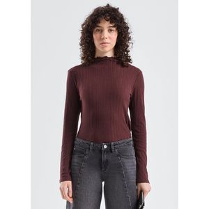 T-Shirt - Slim-fit - Lange Mouwen - Ajourpatroon