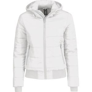 Jas Dames XL B&C Lange mouw White / Warm Grey 100% Polyester