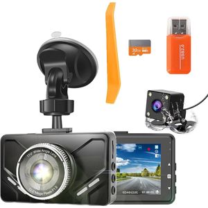 MKSS® Dual Dashcam - Dashcam voor Auto - Dashcams - Full HD - Zwart