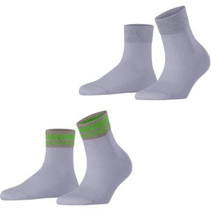 ESPRIT - Retro Glitter - Sokken - Blauw - Multipack van 2 paar