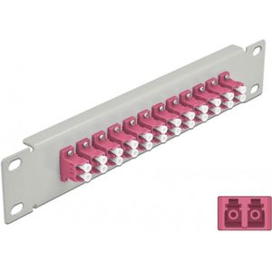 Delock - Patch Panel - Violet - 12 Poorten LC Duplex - 1U