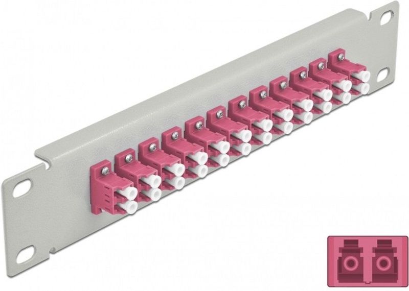 Delock - Patch Panel - Violet - 12 Poorten LC Duplex - 1U