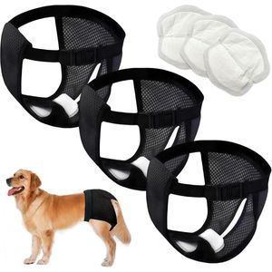 Pack of 3 Dog Pants Heat XL Menstrual Wasbare Protector - Diaper voor Honden - Menstruatie Ondergoed