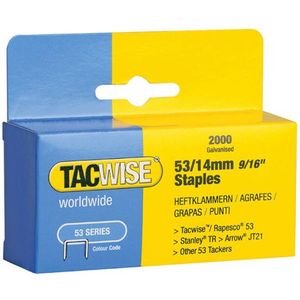 Tacwise nieten voor tacker - Type 53 - 14 mm - Gegalvaniseerd - 2000 stuks