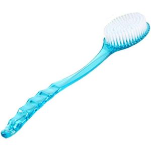Rugborstel - Bad Borstel met Lange Steel en Scrubber - ABS - Doucheborstel - Huid Massage Douche Borstel - Body Borstel Voor Rug Peeling - Badkamer Accessoires - Geschikt voor badkamer - 36.5cm - Blauw