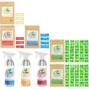 Ecopods aluminium startpakket Medium - schoonmaakproducten - allesreiniger - vloerreiniger - sanitairreiniger - ontvetter - Eco - Veganistische