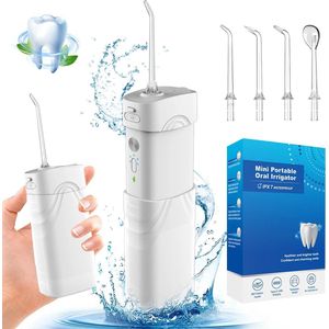 WizBay Premium Select® Travel Cordless Waterflosser - Inklapbaar - Monddouche - Water Flosser - Wit