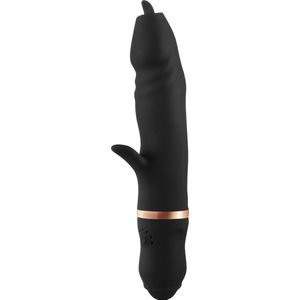 Cupitoys® Tarzan vibrator met tong - 22,7cm - Zwart - 7 standen - Vibrators voor vrouwen en mannen - Sex toys voor vrouwen en mannen