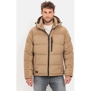 camel active Gewatteerd jack met curdoroy boorden - Maat menswear-60 - Beige