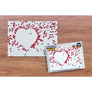 Puzzel Hart vorm van hartjes voor valentijn - Legpuzzel - Puzzel 500 stukjes