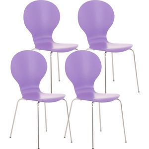 CLP Diego Set van 4 stapelstoelen purper