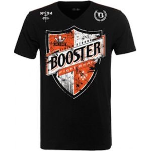 Booster V Neck Shield Vechtsport T Shirt Zwart maat XXS