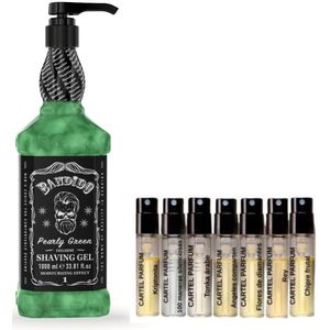 Bandido Shaving Gel NR 1 Pearly Green - 1000ml & 7x Cartel Paris EDP 2ml