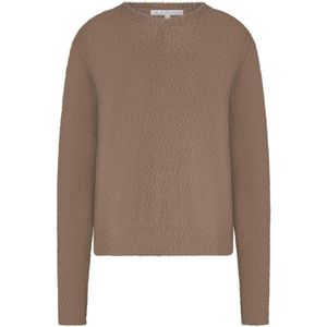 Red Button Trui Fluffy Sweater Srb4642 Mid Brown Dames Maat - XS