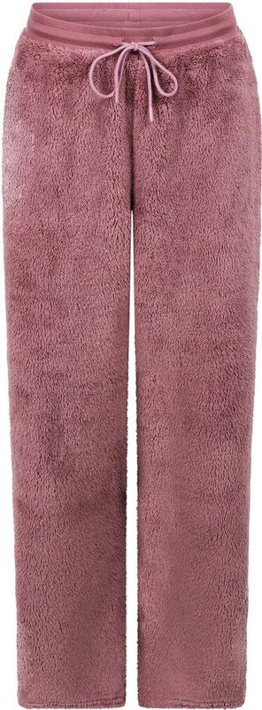 Hunkemöller Dames Nachtmode Broek Fluffy Fleece - Roze - maat XS