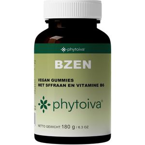 Phytoiva BZEN Gummies | Safraan Vegan Stress Gummies | Supplementen | Vitamine B6 | Vegan & Suikervrij | 60 Gummies