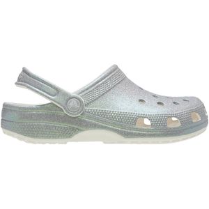 Crocs - Classic Iridescent Glitter - Instappers - Wit - Zilver