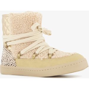 Blue Box gevoerde meisjes teddy boots beige goud - Maat 33