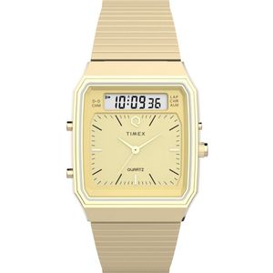 Timex Q Timex Reissue TW2Y06000 Horloge - Staal - Goudkleurig - Ø 33 mm