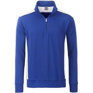 James and Nicholson Uniseks werkkleding Half-Zweetniveau 2 (Koningsblauw/Wit)