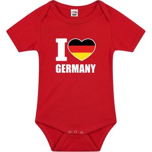 I love Germany baby rompertje rood jongens en meisjes - Kraamcadeau - Babykleding - Duitsland landen romper 56