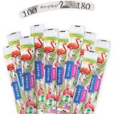 Aba Group - Vijlset - Flamingo - Professionele Nagelvijl - Set van 10 stuks - 100/180 Slim