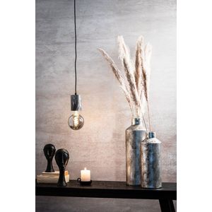 Light & Living Vidar Hanglamp - Zwart Marmer Print - Ø8x120 cm + Lichtbron