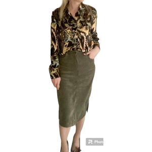 Rok, groen, corduroy, maat S