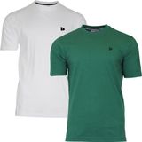 Donnay T-shirt - 2 Pack - Sportshirt - Heren - Wit Forrest green