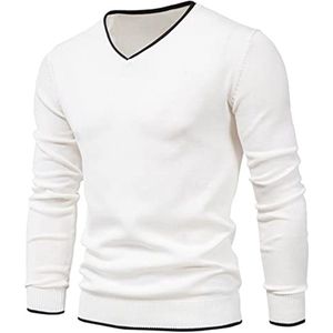 Heren V-hals Gebreide Trui - Warme Pullover voor Herfst en Winter